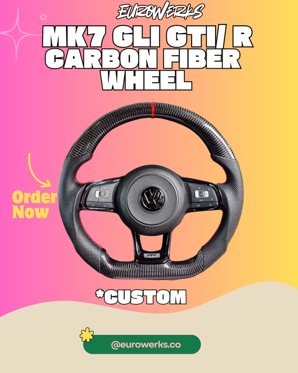 MK7/7.5 GTI/R Custom Carbon Fiber Steering Wheel