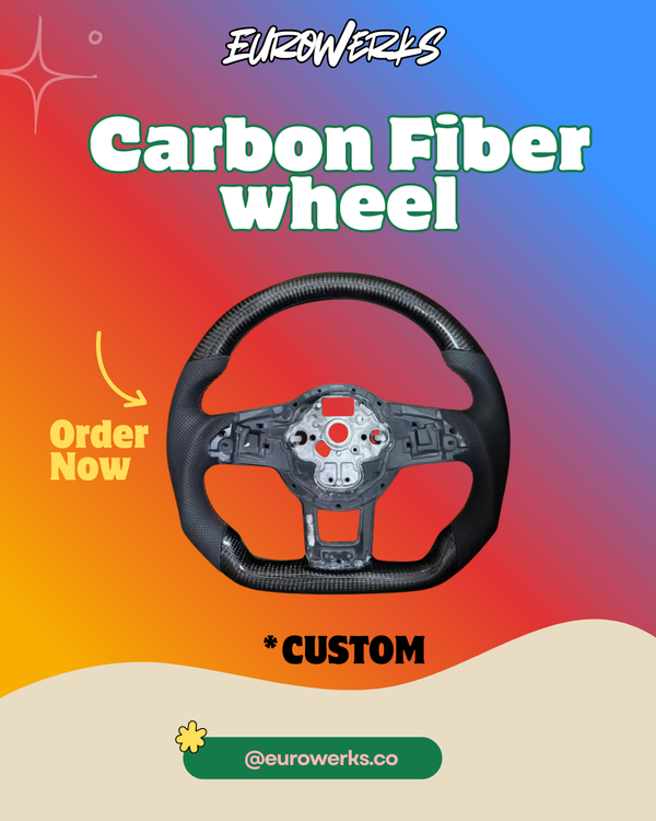 MK6.5 GLI Carbon Custom Leather Steering Wheel