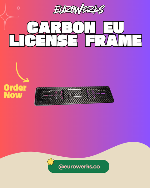 Real Carbon Fiber License Plate Frame — Twill Weave (EU)