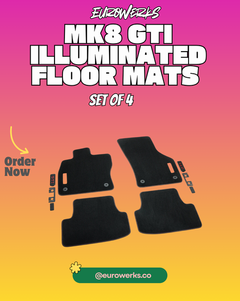 Mk8 8 GTI Illuminated Floor Mats — 4-Piece Set