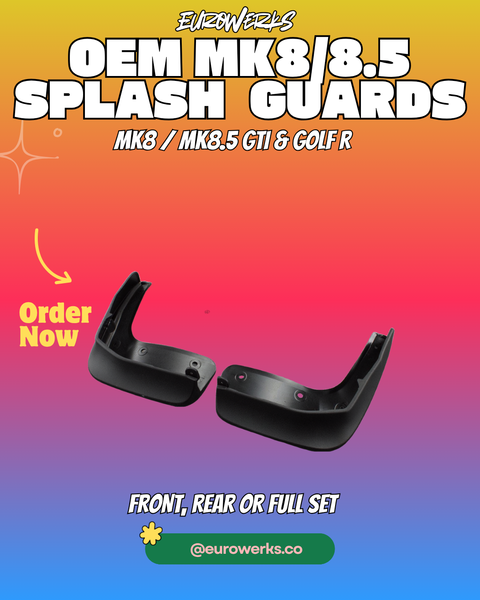 OEM MK8/8.5 OEM Splash Guards / Mud Flaps (Front, Rear)