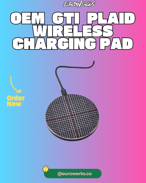 OEM VW GTI Clark Plaid Wireless Charging Pad