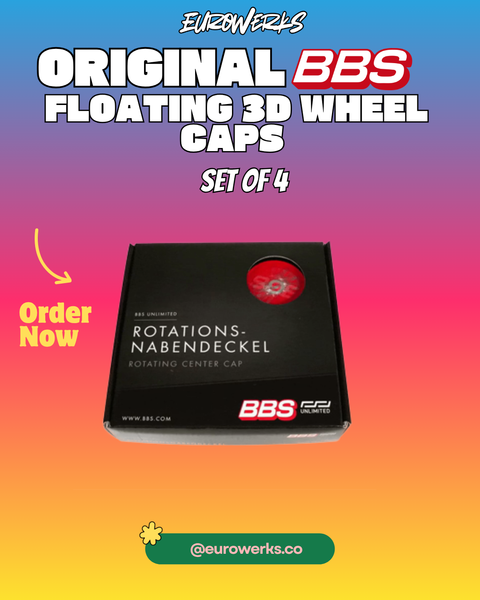 BBS Floating 3D Center Caps — Set of 4