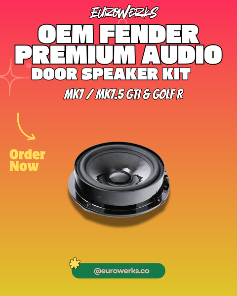 OEM Fender Premium Audio Door Speaker Kit — MK7 / MK7.5 GTI & Golf R
