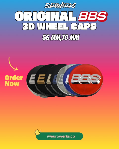 BBS 3D Logo Center Caps —(Set of 4)