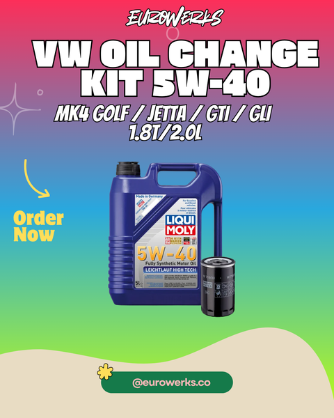 MK4 Golf / Jetta / GTI / GLI Oil Change Kit — Liqui Moly Leichtlauf High Tech 5W-40 | 1.8T & 2.0L