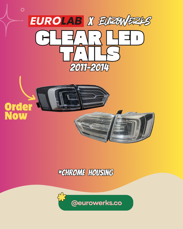 MK6 Jetta Clear Tail Lights (2011–2014)