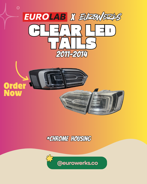 MK6 Jetta Clear Tail Lights (2011–2014)