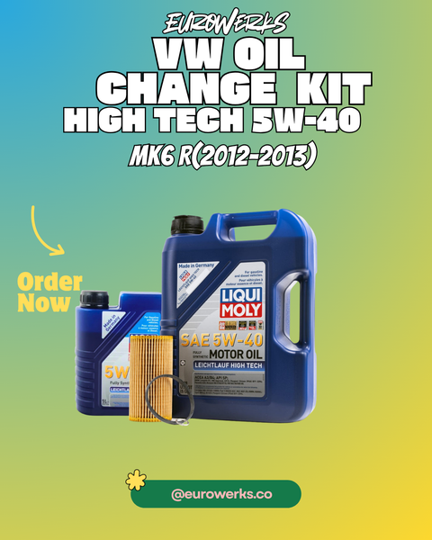 MK6 Golf R Oil Change Kit — Liqui Moly Leichtlauf High Tech 5W-40 (2012–2013)