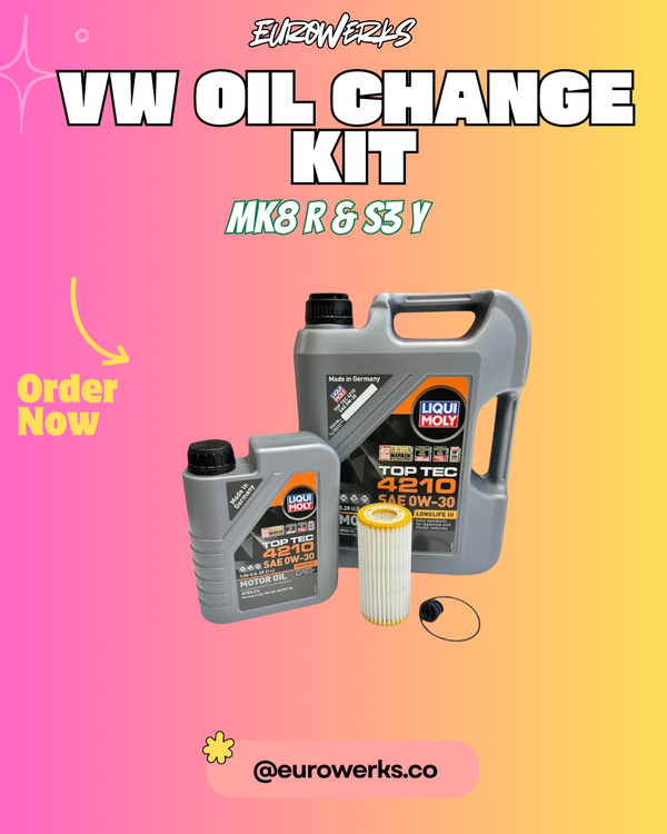 MK8 Golf R Oil Change Kit — Liqui Moly 0W-30 Top Tec 4210 + Filter 6L (MK8 R ,S3 8y)