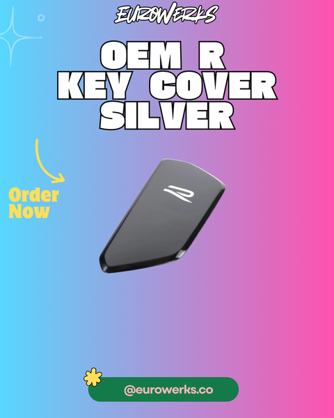OEM VW R Logo Key Cover — Black / Silver