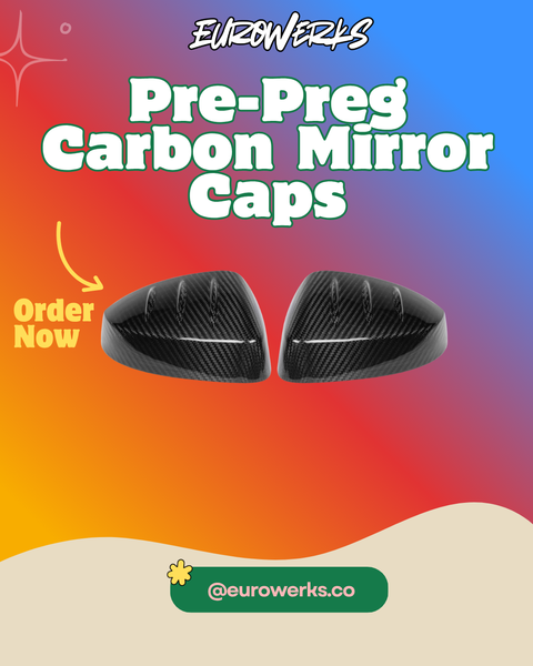 Audi A3/S3/RS3 8V Pre-Preg Carbon Mirror Caps