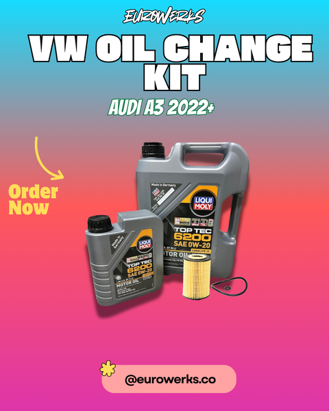 AUDI A3 2022+ Oil Change Kit — Liqui Moly 0W-20 Top Tec 6200 + Filter 6L.