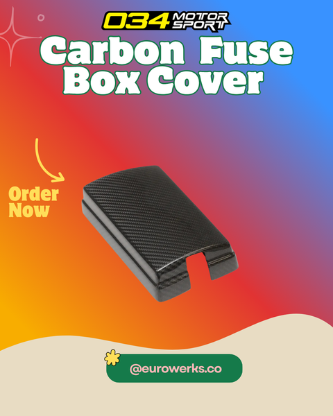 034 Motorsport Carbon Fibre Fuse Box Cover - MK7 GTI/R & 8V