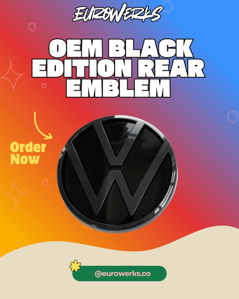 OEM VW Golf 8/8.5 R Black Edition Rear Emblem