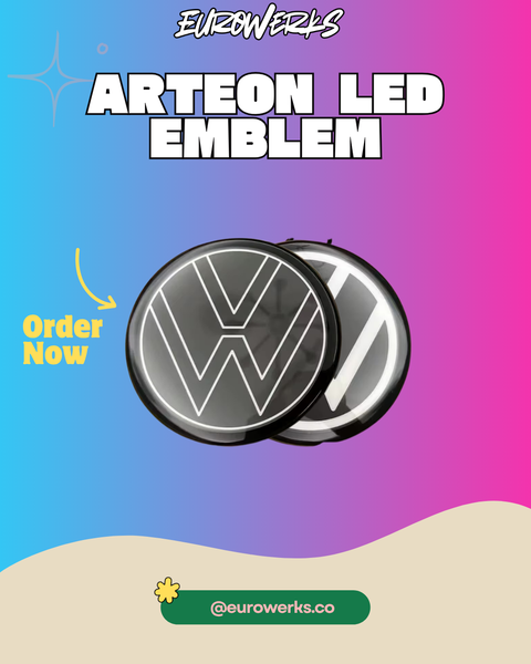 VW Arteon 4th-gen LED front emblem, ACC radar-safe (image 1)