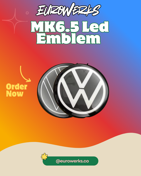 VW Jetta / Golf MK6 ultra-slim LED front emblem, ACC radar-safe (image 1)