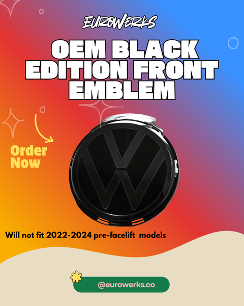 OEM VW 8.5 R Black Edition Led Front Emblem