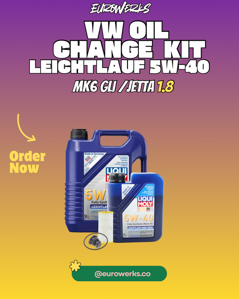 MK6 GLI Oil Change Kit —Liqui Moly Leichtlauf 5W-40(2013.5-2018)