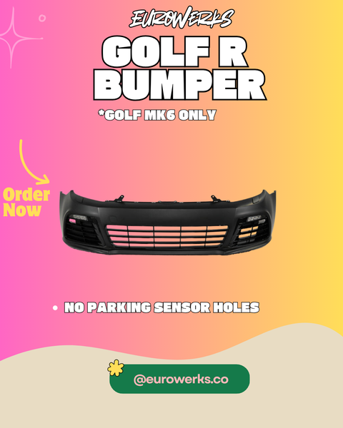 MK6 Golf R  Bumper (No parking sensor  holes)