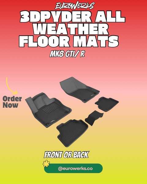 3D MAXpider KAGU All-Weather Floor Liners — MK8 / MK8.5 Golf GTI & Golf R