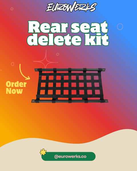 Rear seat delete kit for VW Golf 4 R32