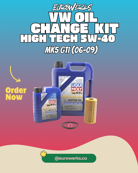 MK5 GTI Oil Change Kit — Liqui Moly Leichtlauf High Tech 5W-40 (2006–2009)