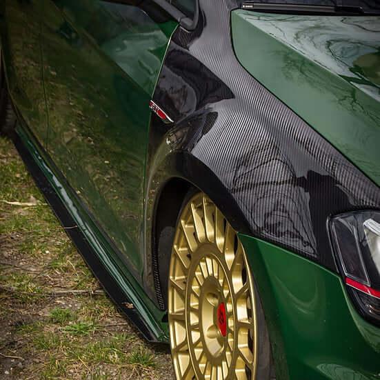 RSI c6 carbon fiber wide fenders on VW Golf MK7 / MK7.5
